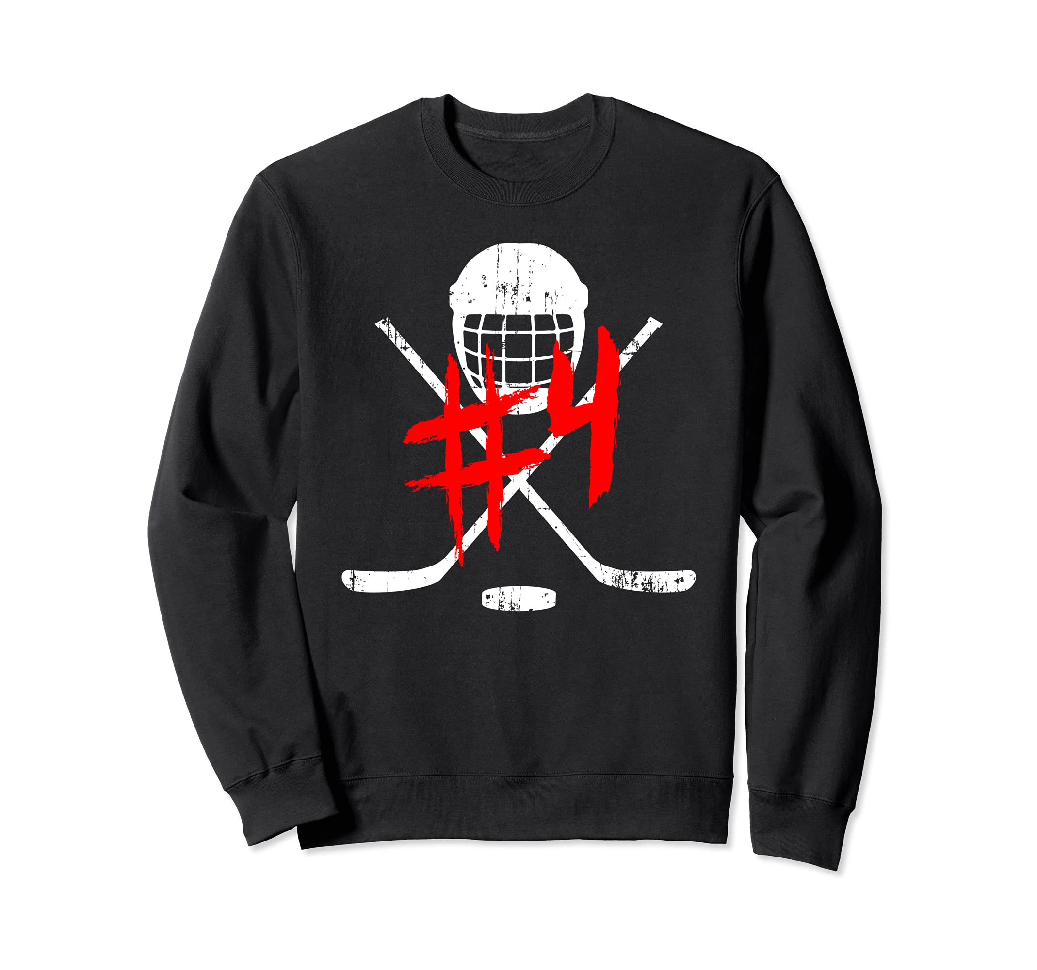 Hockey 4 Jersey Number Sweatshirt - Streetwear Style Unisex - T-Shirt, Sweatshirt, Hoodie