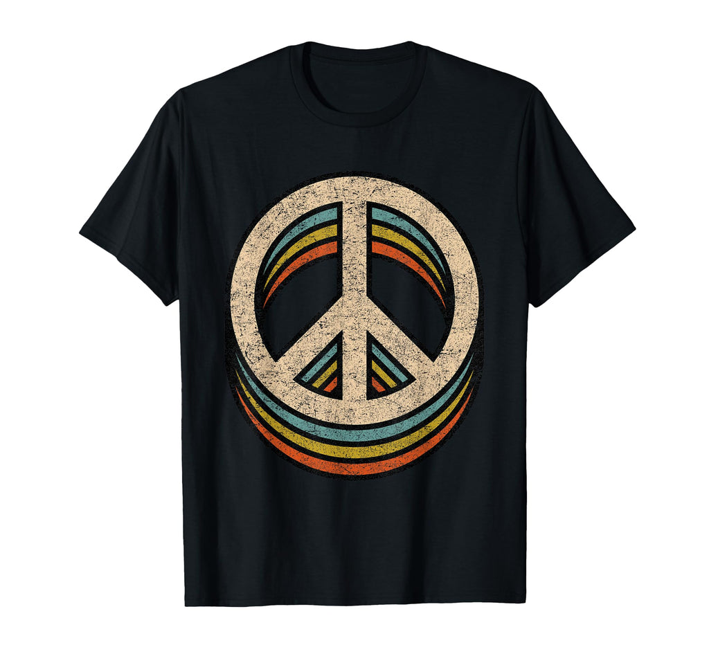 Peace Sign 60S 70S 80S Casual T-Shirt - Trendy Graphic Unisex - T-Shirt, Sweatshirt, Hoodie