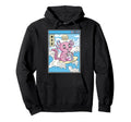Surfing Axolotl Drinking Strawberry Milk Hoodie - Trendy Graphic Men Women - T-Shirt, Sweatshirt, Hoodie