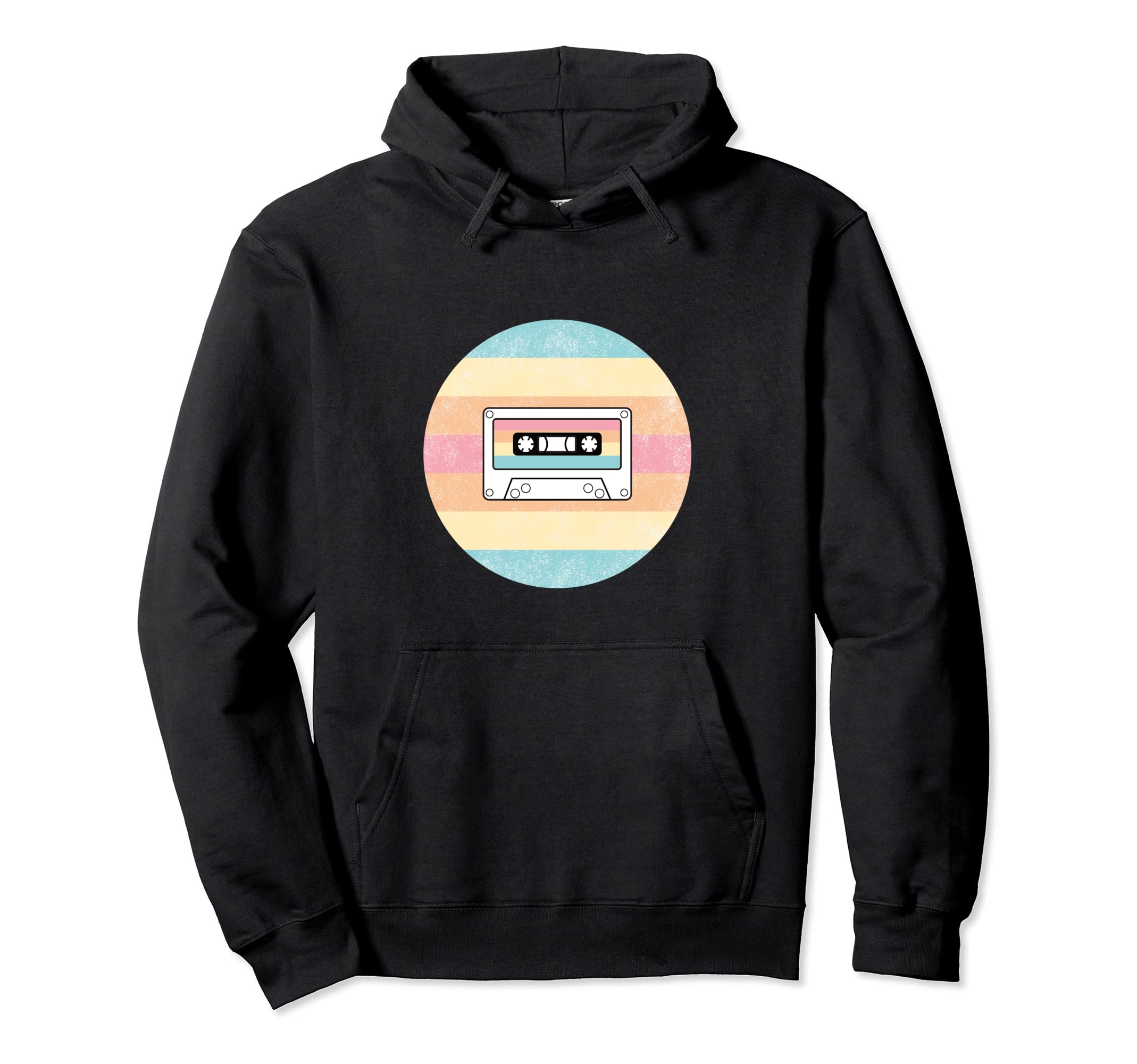 Pastel Cassette Tape 80S Nostalgia Hoodie - Graphic Print for Adults - T-Shirt, Sweatshirt, Hoodie