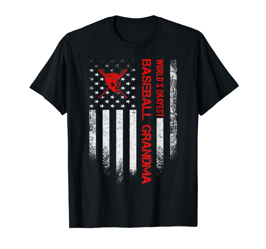 Usa American Flag Worlds Okayest T-Shirt - Minimalist Print Unisex - T-Shirt, Sweatshirt, Hoodie