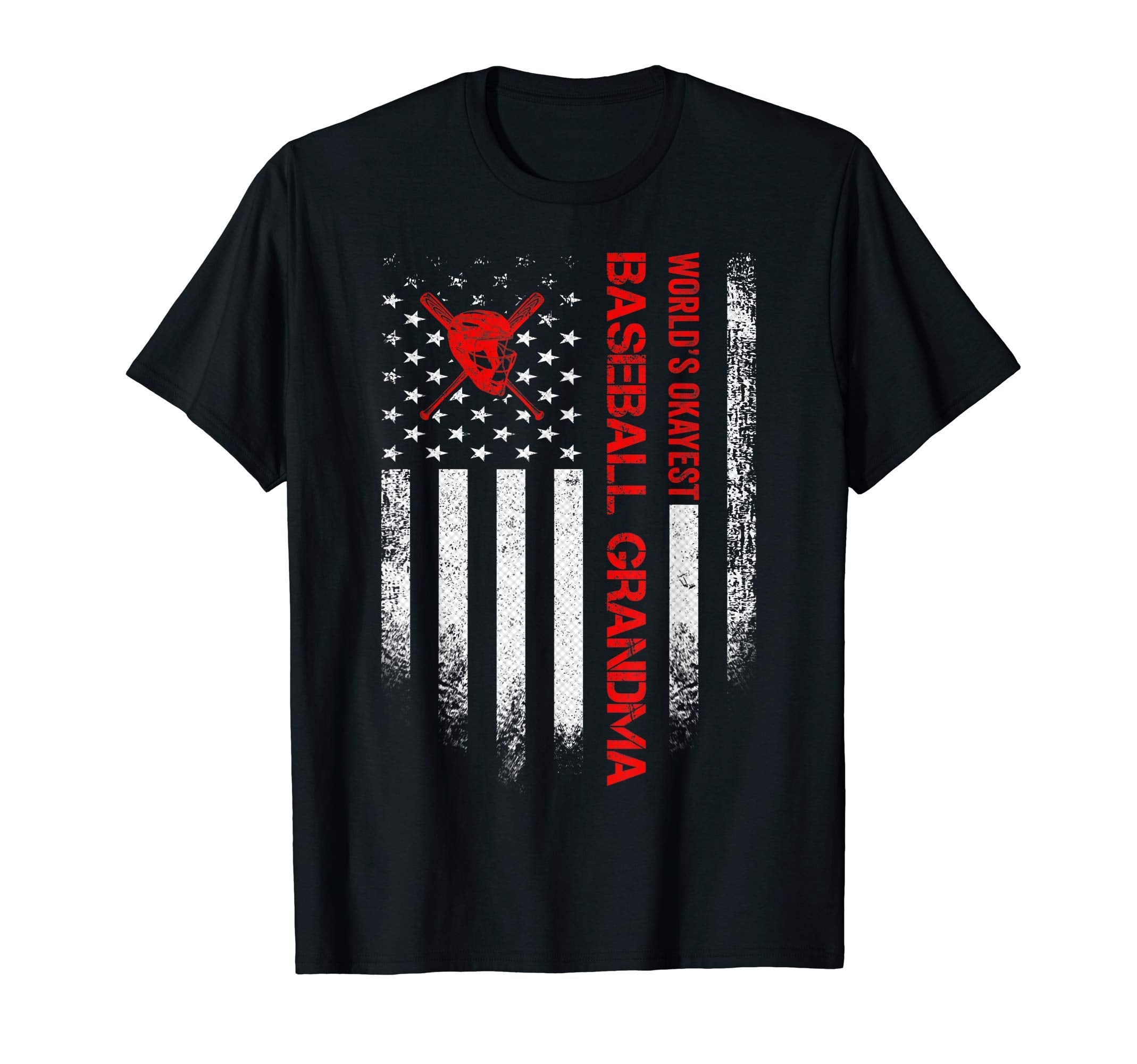 Usa American Flag Worlds Okayest T-Shirt - Minimalist Print Unisex - T-Shirt, Sweatshirt, Hoodie