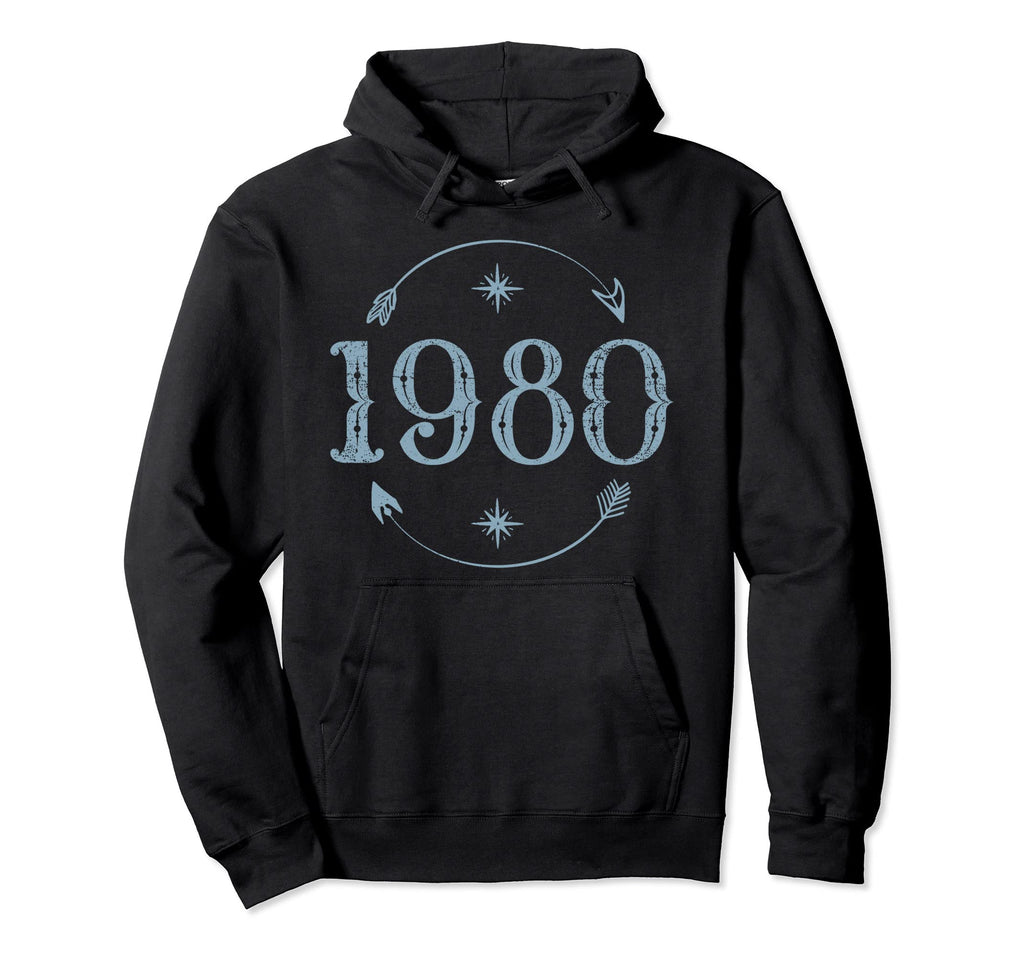1980 42 Yo 42Th Birthday Boho Hoodie - Trendy Graphic for Adults - T-Shirt, Sweatshirt, Hoodie