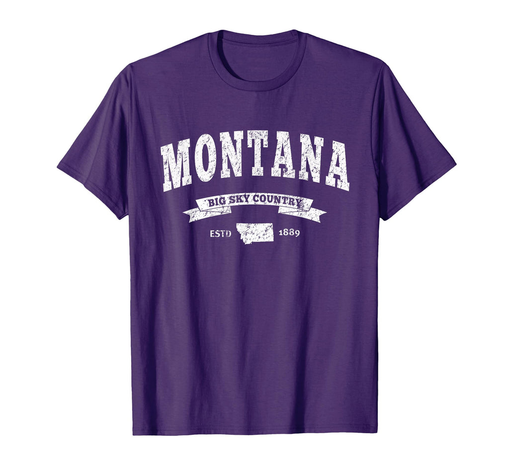 Montana Distressed Mt Big Sky Country T-Shirt - Trendy Graphic Men Women - T-Shirt, Sweatshirt, Hoodie