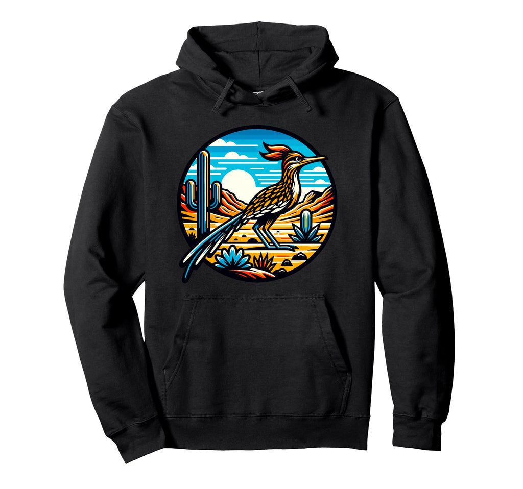 Roadrunner Desert Cactus Chapparal Bird Hoodie - Graphic Print for Adults - T-Shirt, Sweatshirt, Hoodie