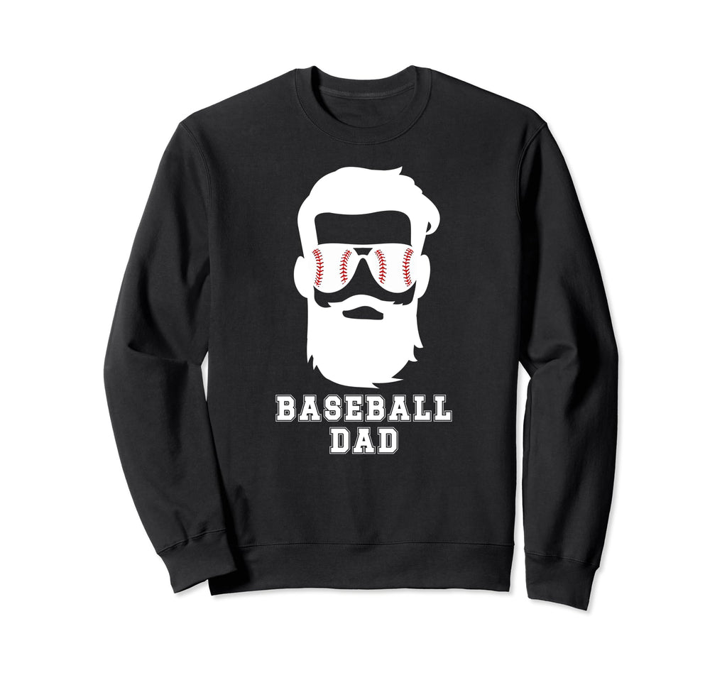 Baseball Dad Beard Dad Baseball Sweatshirt - Novelty Apparel for Adults - T-Shirt, Sweatshirt, Hoodie