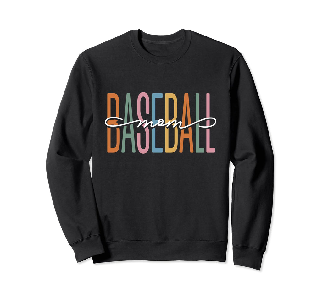 Baseball Mom Sports Sweatshirt - Minimalist Print for Adults - T-Shirt, Sweatshirt, Hoodie