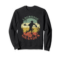 Lacrosse Grandpa Distressed Lax Fathers Sweatshirt - Trendy Graphic Unisex - T-Shirt, Sweatshirt, Hoodie