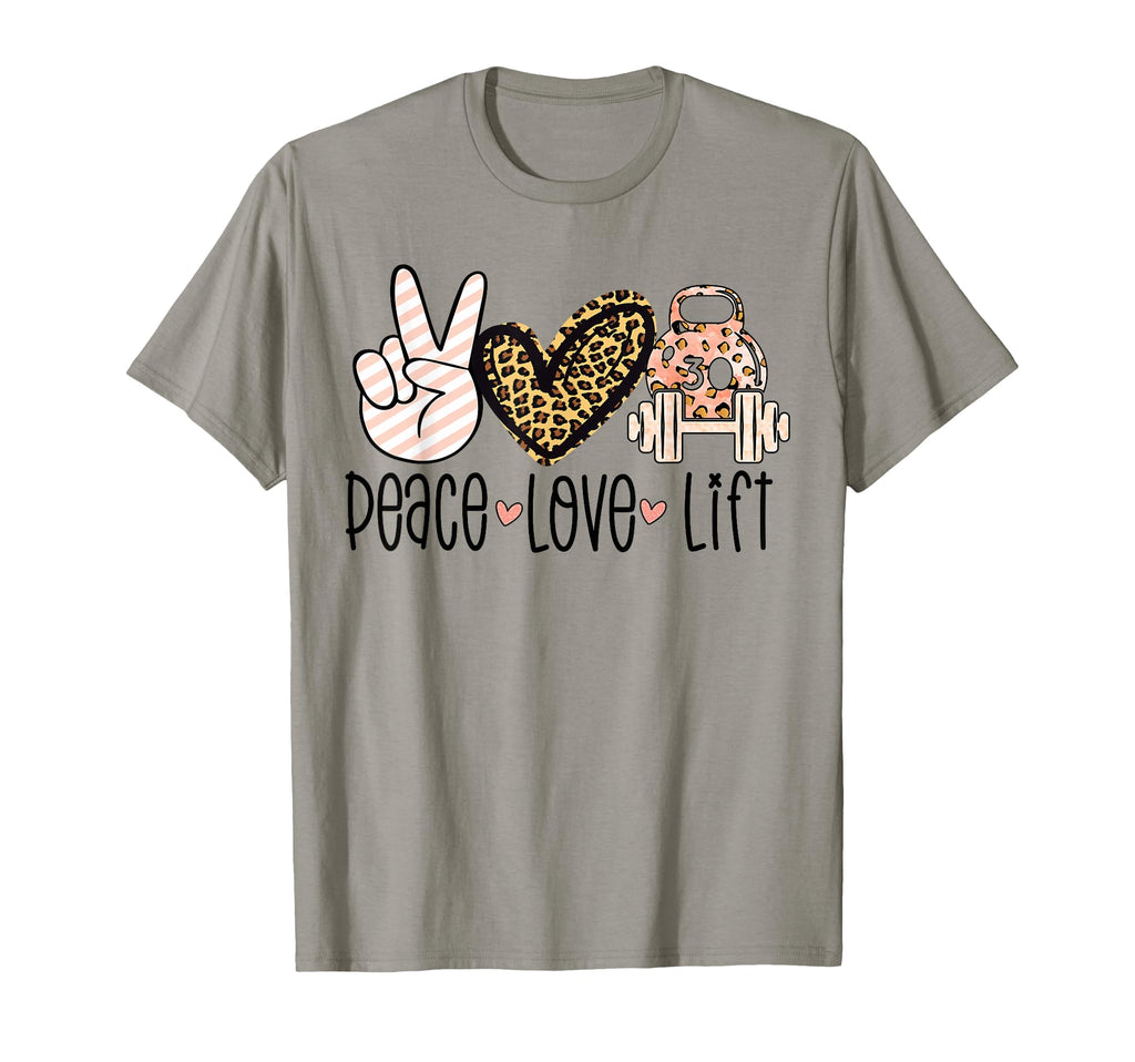 Peace Love Lift Funny Fitness T-Shirt - Aesthetic Graphic for Adults - T-Shirt, Sweatshirt, Hoodie