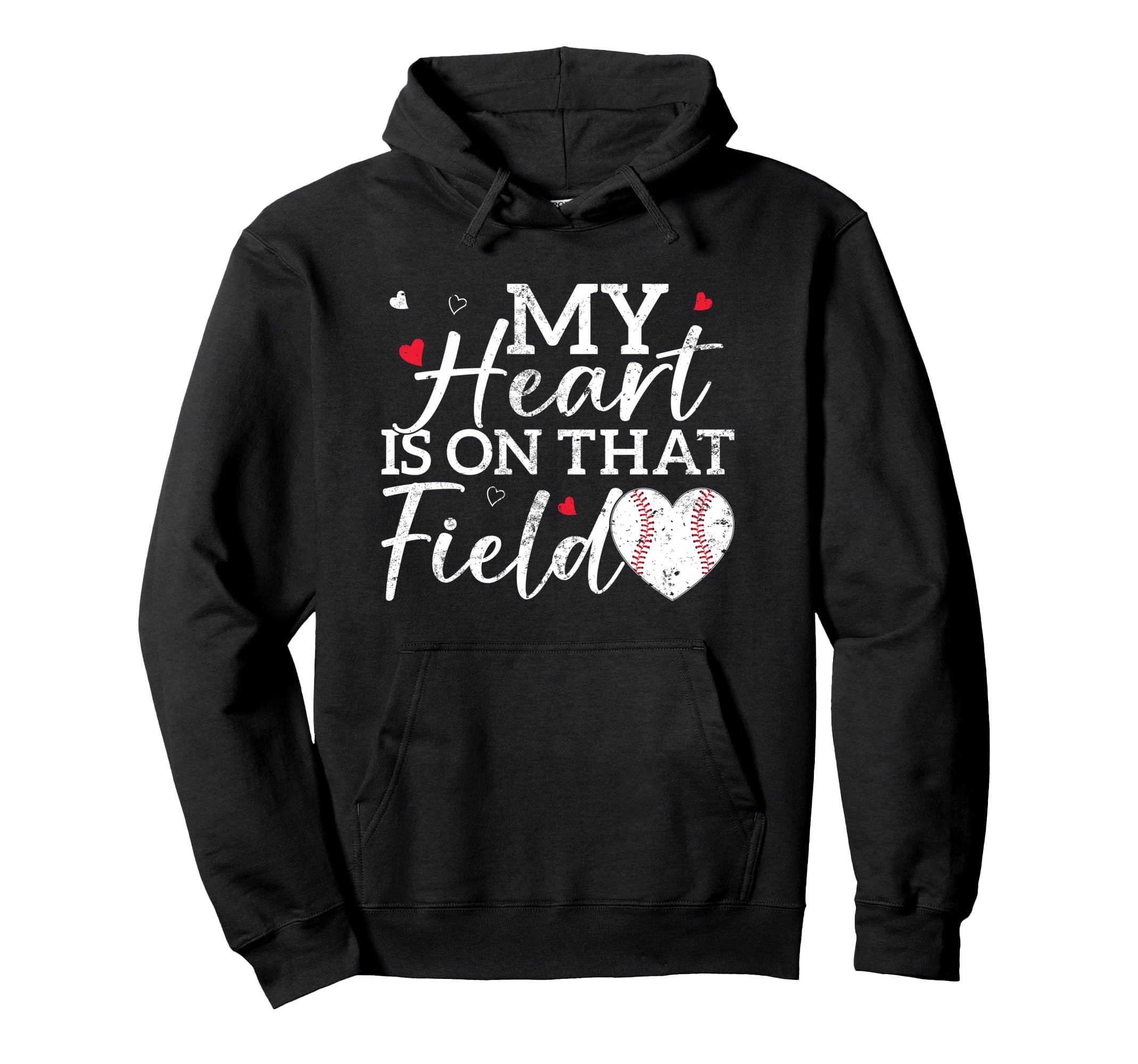 My Heart Is That Field Baseball Mom Mama Hoodie - Aesthetic Graphic Unisex - T-Shirt, Sweatshirt, Hoodie