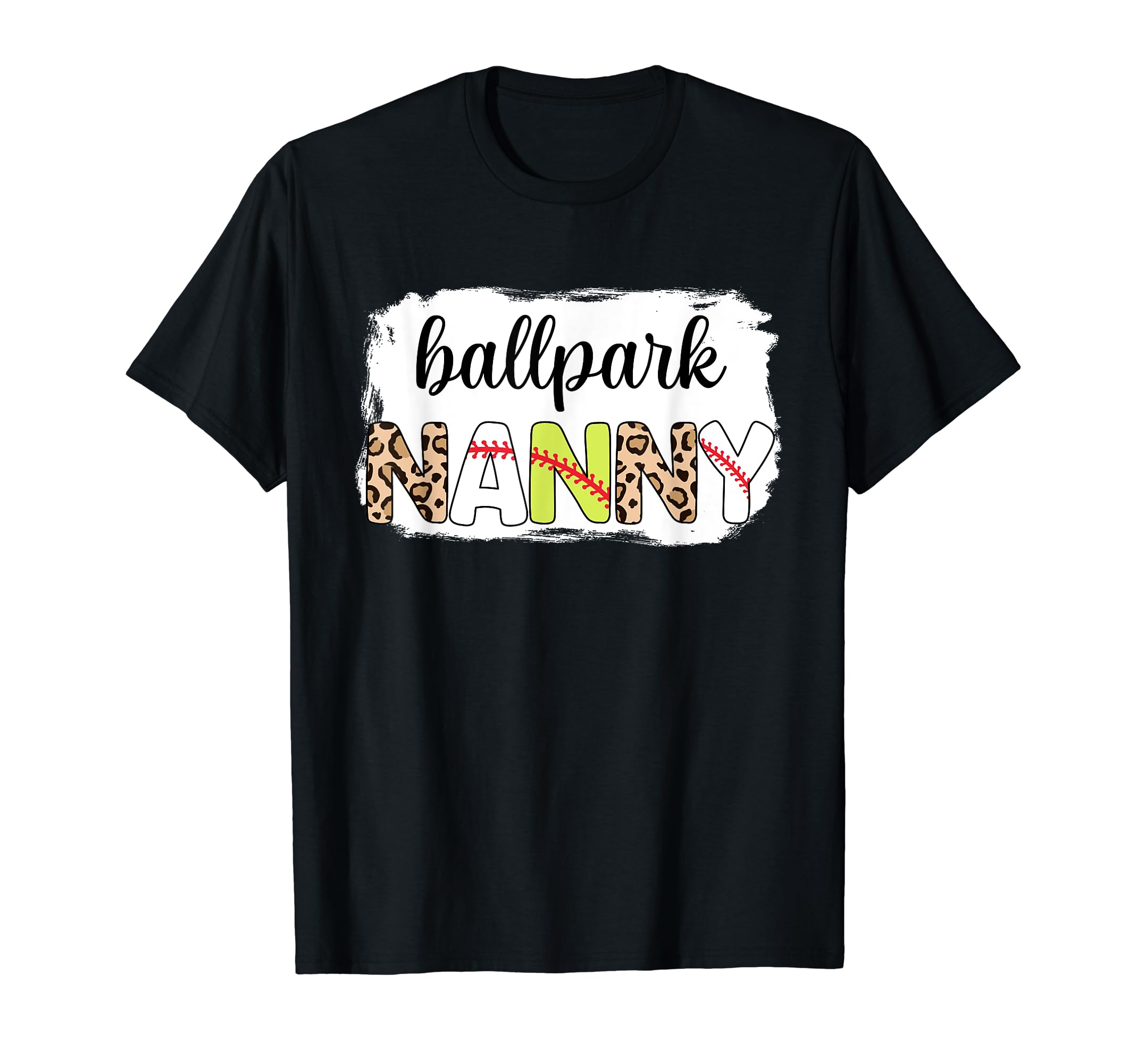Bleached Ballpark Nanny Baseball T-Shirt - Novelty Apparel for Adults - T-Shirt, Sweatshirt, Hoodie