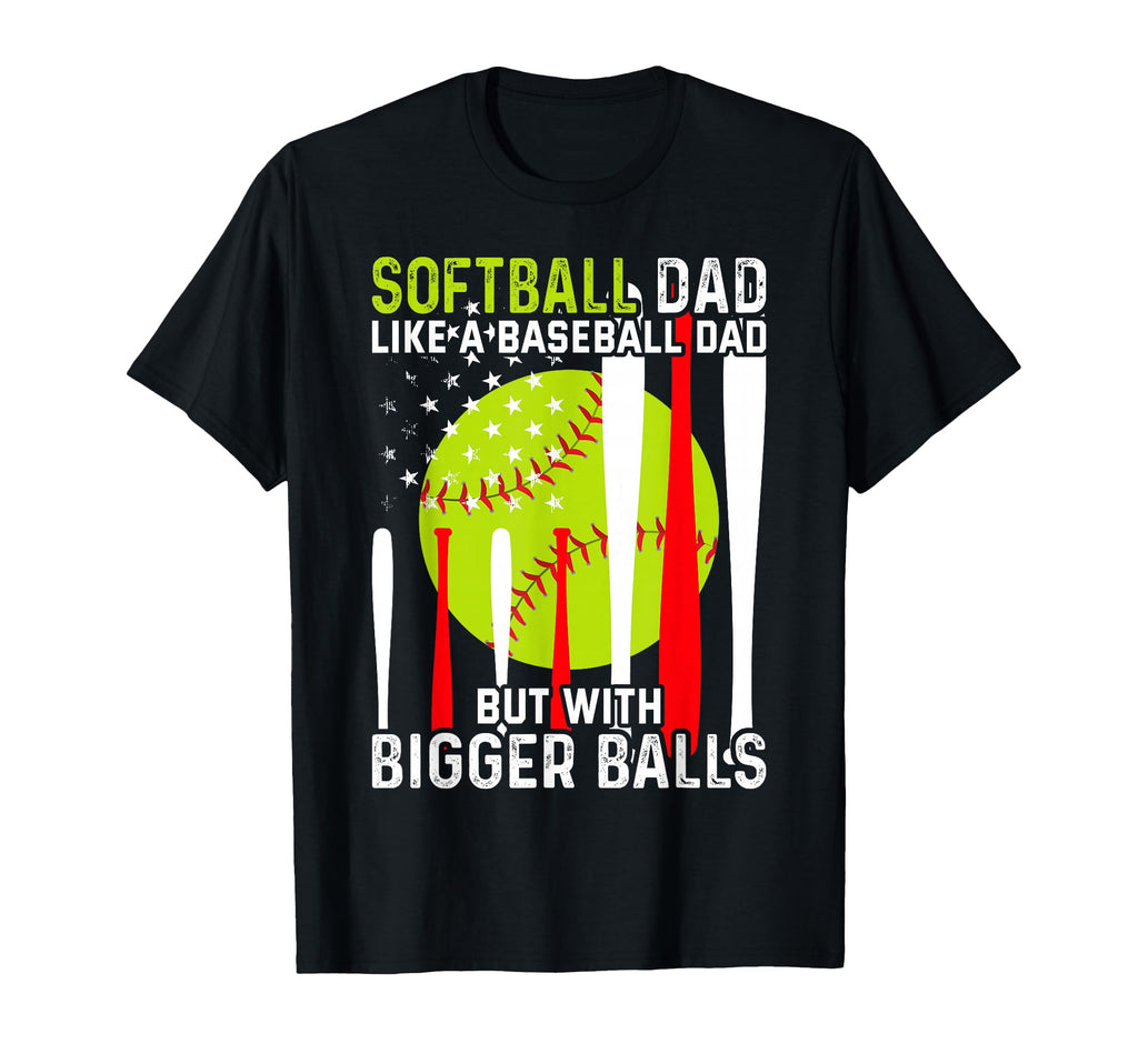 Mens Softball Dad Like Baseball Dad T-Shirt - Aesthetic Graphic for Adults - T-Shirt, Sweatshirt, Hoodie