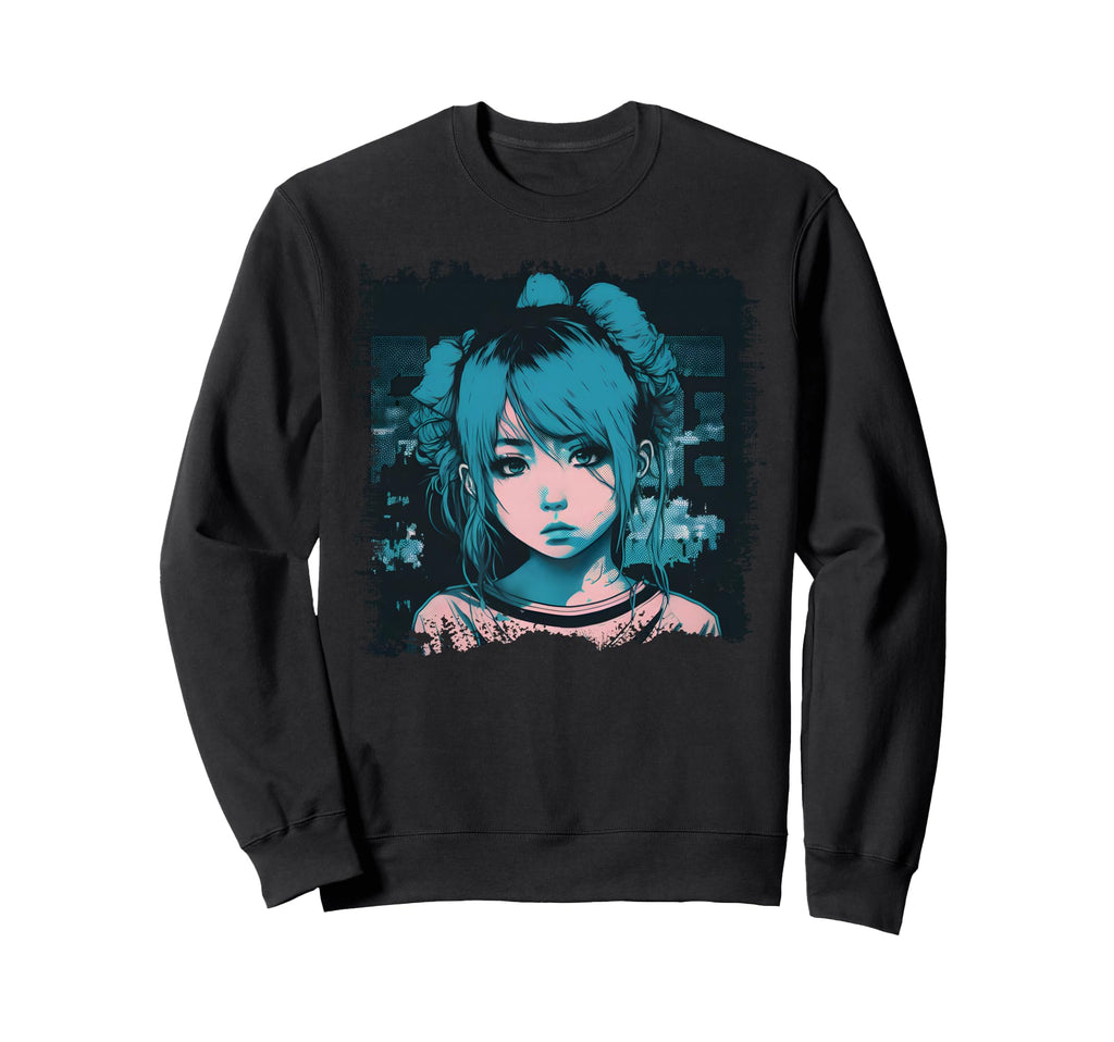 Vaporwave Aesthetic Sad Anime Eboy Sweatshirt - Minimalist Print Unisex - T-Shirt, Sweatshirt, Hoodie
