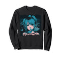 Vaporwave Aesthetic Sad Anime Eboy Sweatshirt - Minimalist Print Unisex - T-Shirt, Sweatshirt, Hoodie