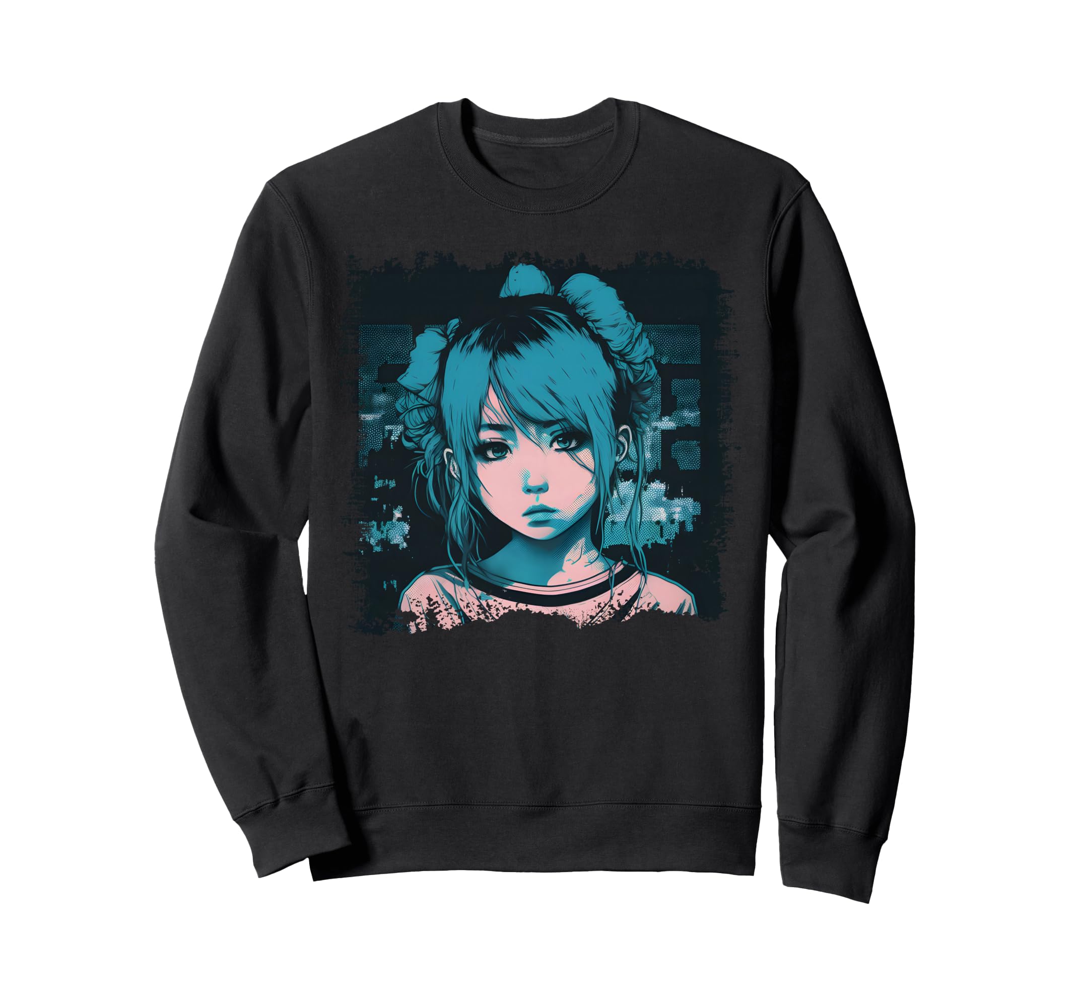 Vaporwave Aesthetic Sad Anime Eboy Sweatshirt - Minimalist Print Unisex - T-Shirt, Sweatshirt, Hoodie