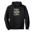 Raised Old School Hip Hop Dj And Hoodie - Novelty Apparel for Adults - T-Shirt, Sweatshirt, Hoodie