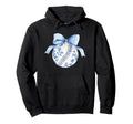 Blue Chinoiserie Baseball Coquette Bow Hoodie - Novelty Apparel Unisex - T-Shirt, Sweatshirt, Hoodie