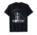 Photographer Raven Camera Lens Sketch T-Shirt - Novelty Apparel Unisex - T-Shirt, Sweatshirt, Hoodie