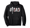 Number One Baseball Dad Fathers Day Hoodie - Aesthetic Graphic for Adults - T-Shirt, Sweatshirt, Hoodie