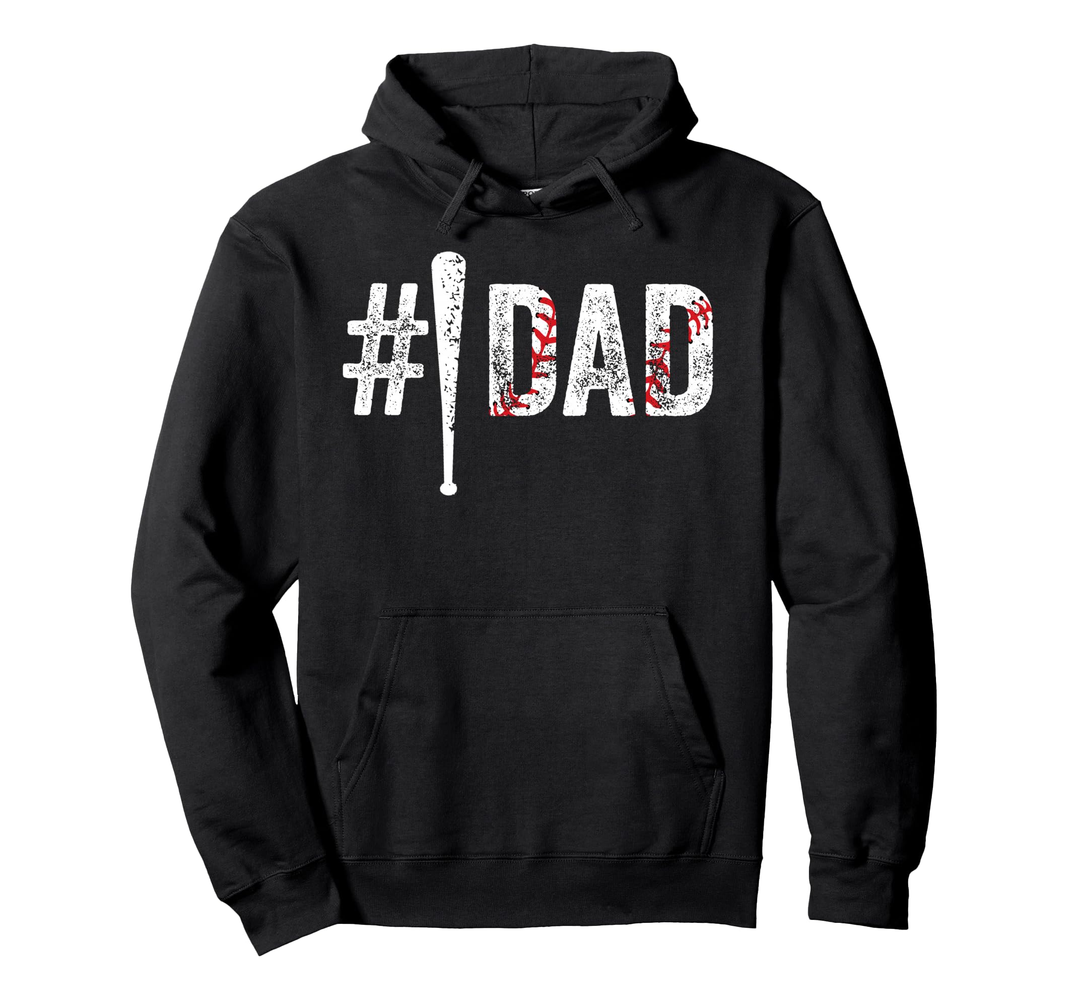 Number One Baseball Dad Fathers Day Hoodie - Aesthetic Graphic for Adults - T-Shirt, Sweatshirt, Hoodie