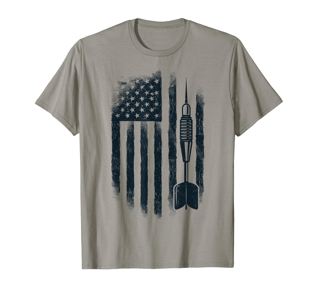 American Flag Darts Player Usa Dart 4Th T-Shirt - Custom Art Print Unisex - T-Shirt, Sweatshirt, Hoodie