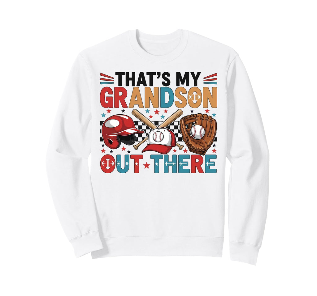 Proud Baseball Grandma Supporting Sweatshirt - Custom Art Print for Adults - T-Shirt, Sweatshirt, Hoodie