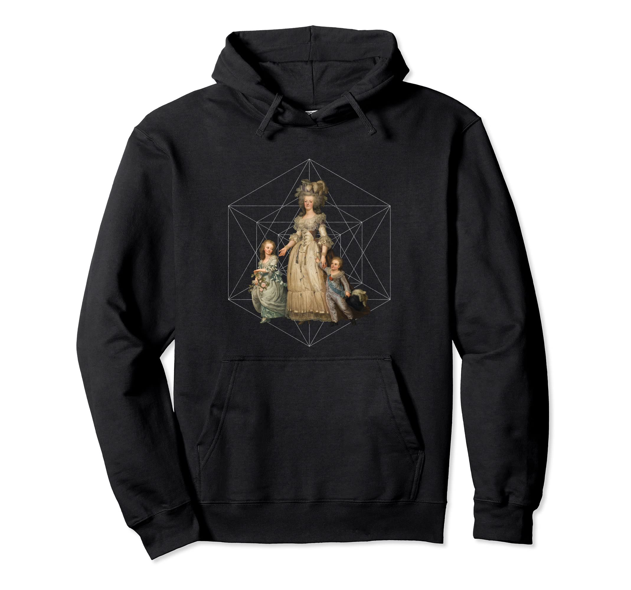 Marie Antoinette Art Geometric Hoodie - Streetwear Style Men Women - T-Shirt, Sweatshirt, Hoodie