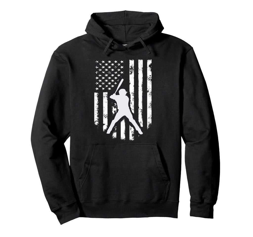 American Usa Flag Baseball Hoodie - Aesthetic Graphic for Adults - T-Shirt, Sweatshirt, Hoodie