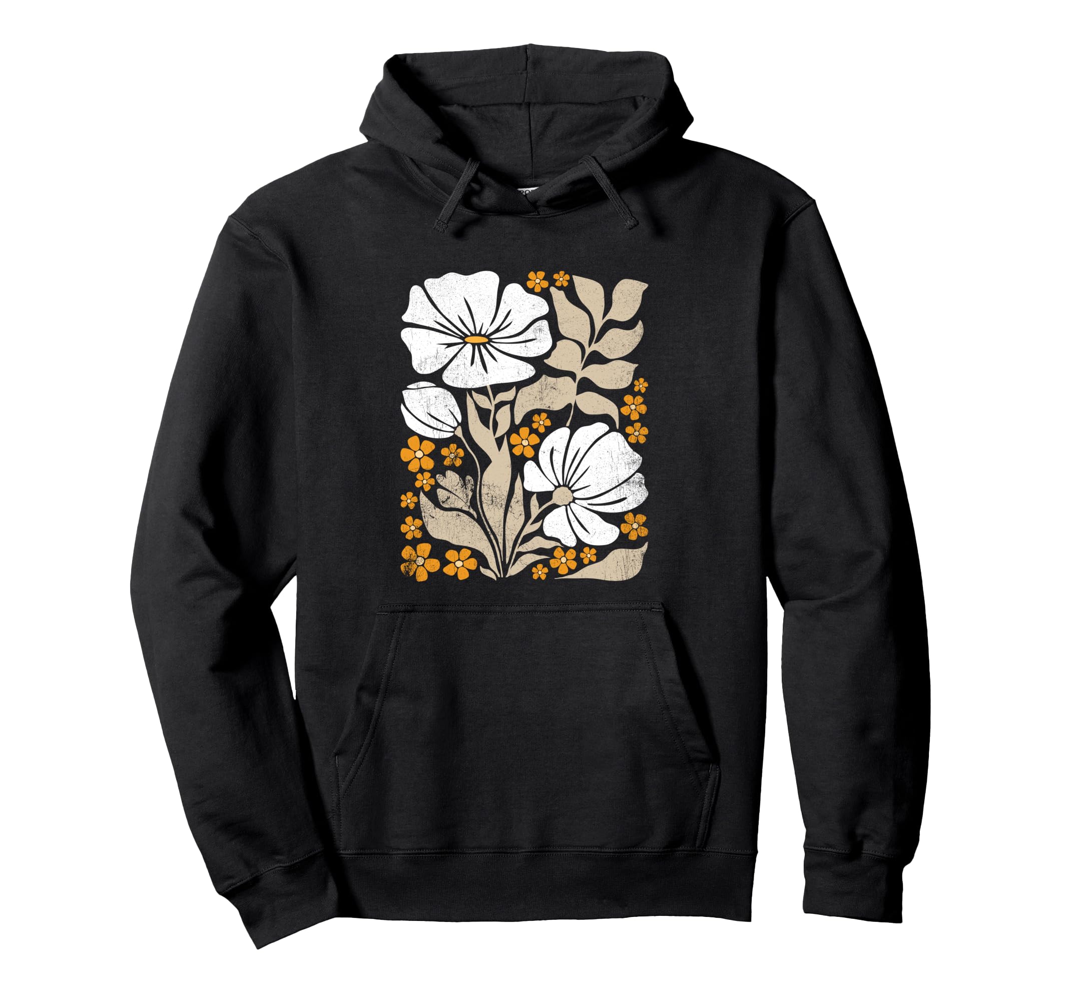 Boho Flowers Abstract Poppies Flower Art Hoodie - Streetwear Style Unisex - T-Shirt, Sweatshirt, Hoodie