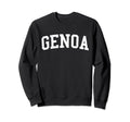 Genoa Italy Distressed White Varsity Sweatshirt - Minimalist Print Unisex - T-Shirt, Sweatshirt, Hoodie
