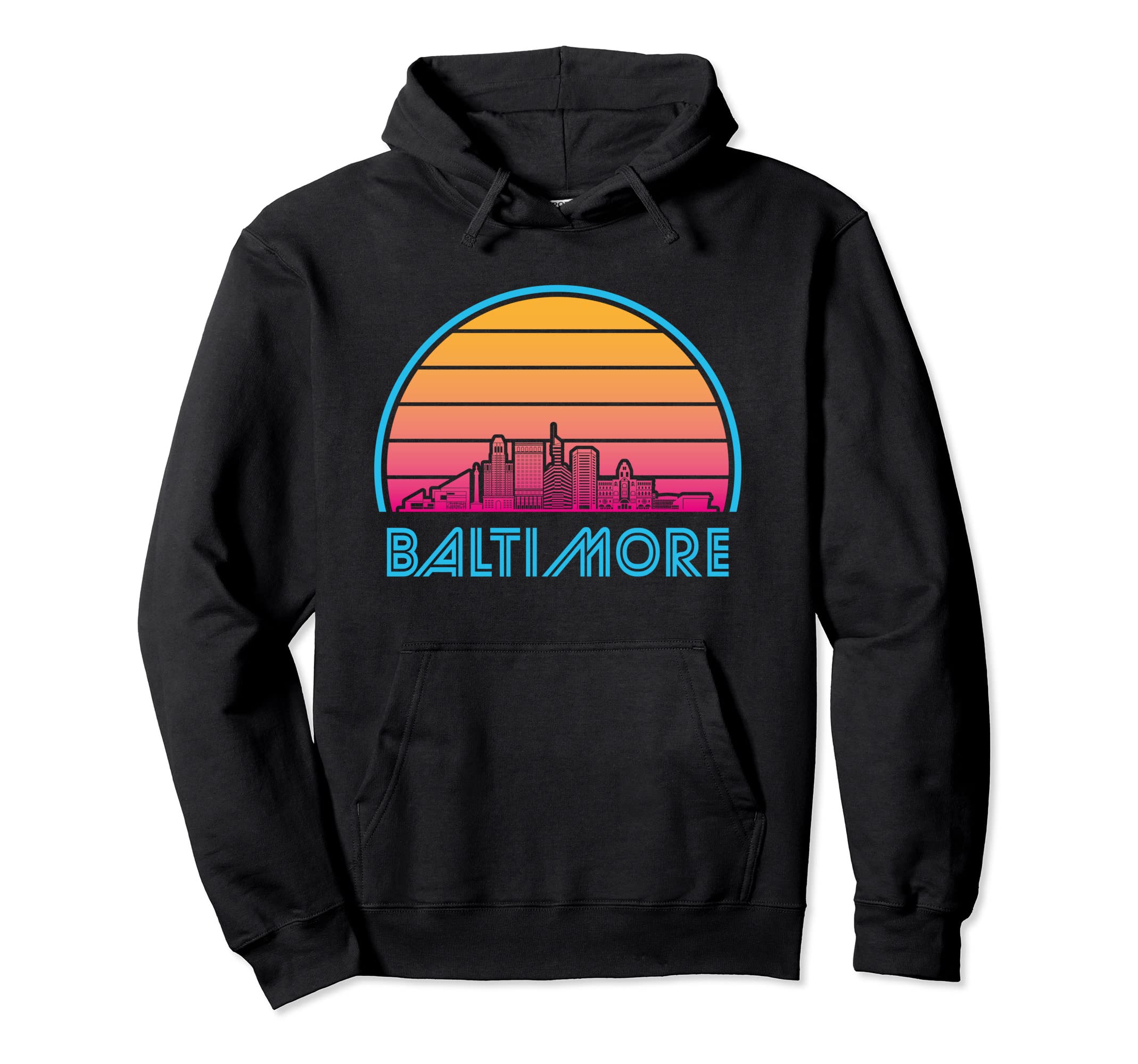 Baltimore Maryland Skyline City Hoodie - Casual Everyday Wear for Adults - T-Shirt, Sweatshirt, Hoodie