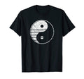 Minimalist White Yin Yang Distressed T-Shirt - Minimalist Print for Adults - T-Shirt, Sweatshirt, Hoodie