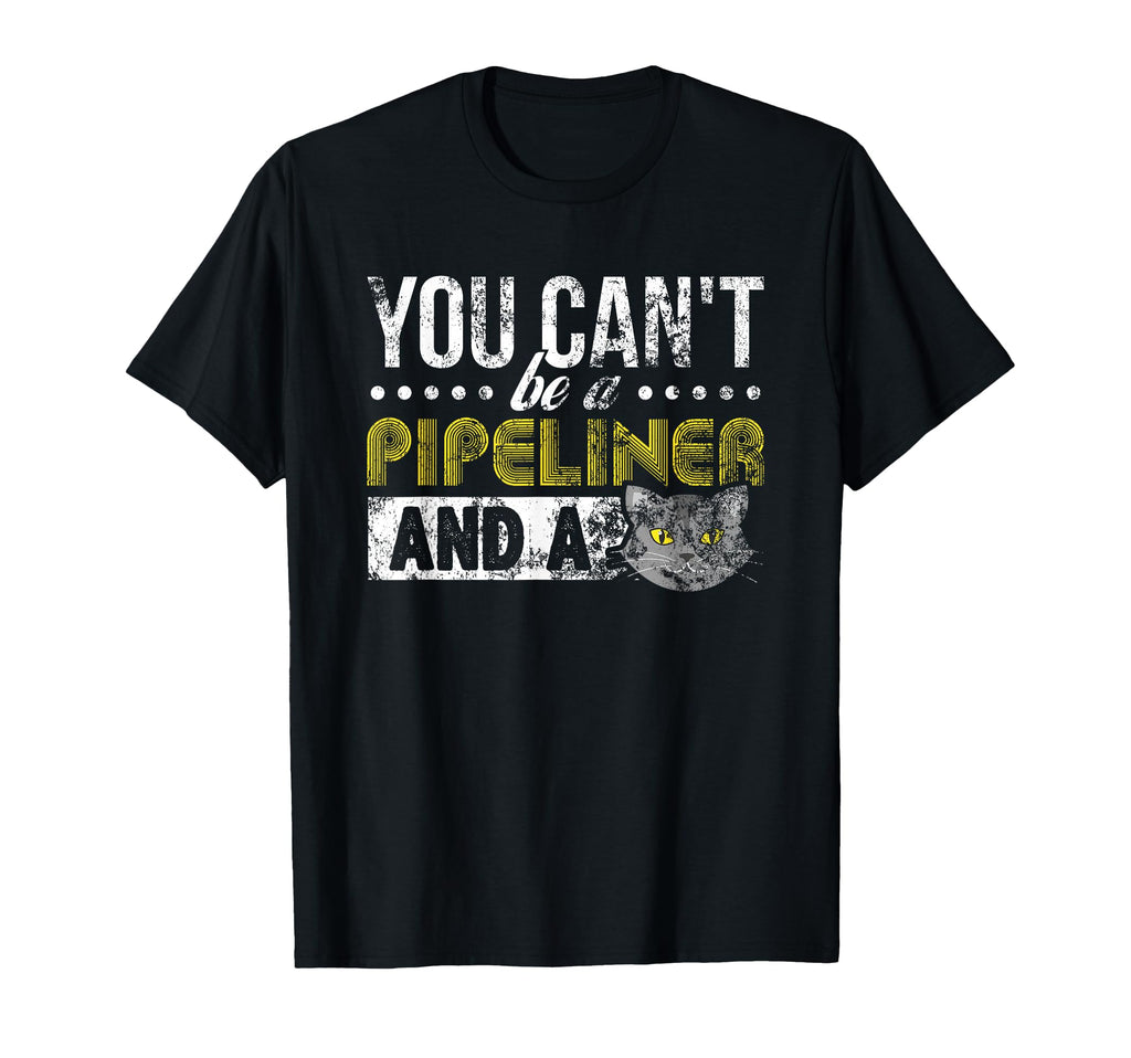 Gag Gift Cat Pipeliner Welder T-Shirt - Custom Art Print for Adults - T-Shirt, Sweatshirt, Hoodie