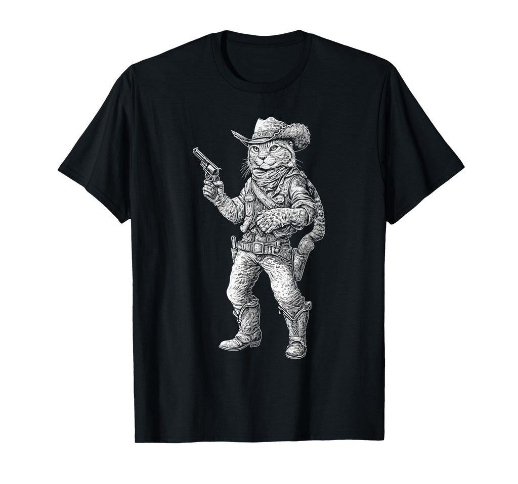 Bobcat Cowboy Rustic Western T-Shirt - Casual Everyday Wear Unisex - T-Shirt, Sweatshirt, Hoodie