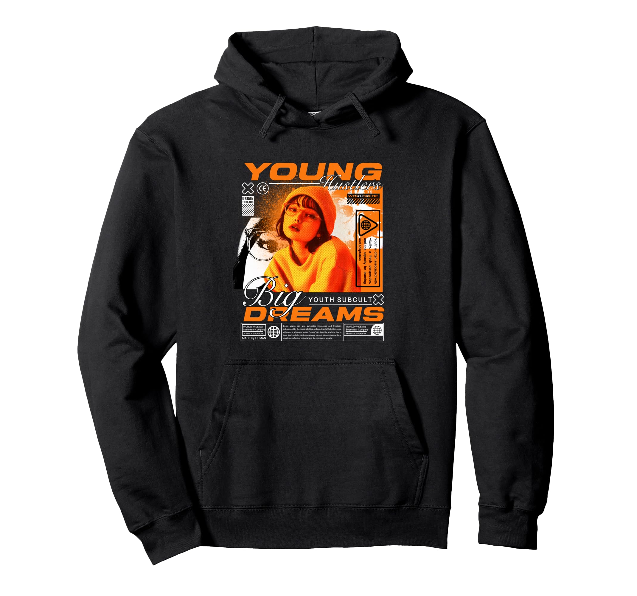 Y2K Young Big Dreams Bold Urban Hoodie - Unique Graphic for Adults - T-Shirt, Sweatshirt, Hoodie