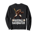 Bigfoot Baseball Dad Sasquatch Baseball Sweatshirt - Trendy Graphic Unisex - T-Shirt, Sweatshirt, Hoodie