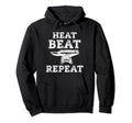 Blacksmith Heat Beat Repeat Distressed Hoodie - Minimalist Print for Adults - T-Shirt, Sweatshirt, Hoodie