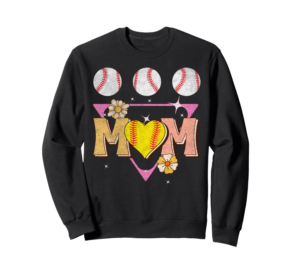 Softball Baseball Mom Player Sweatshirt - Streetwear Style for Adults - T-Shirt, Sweatshirt, Hoodie
