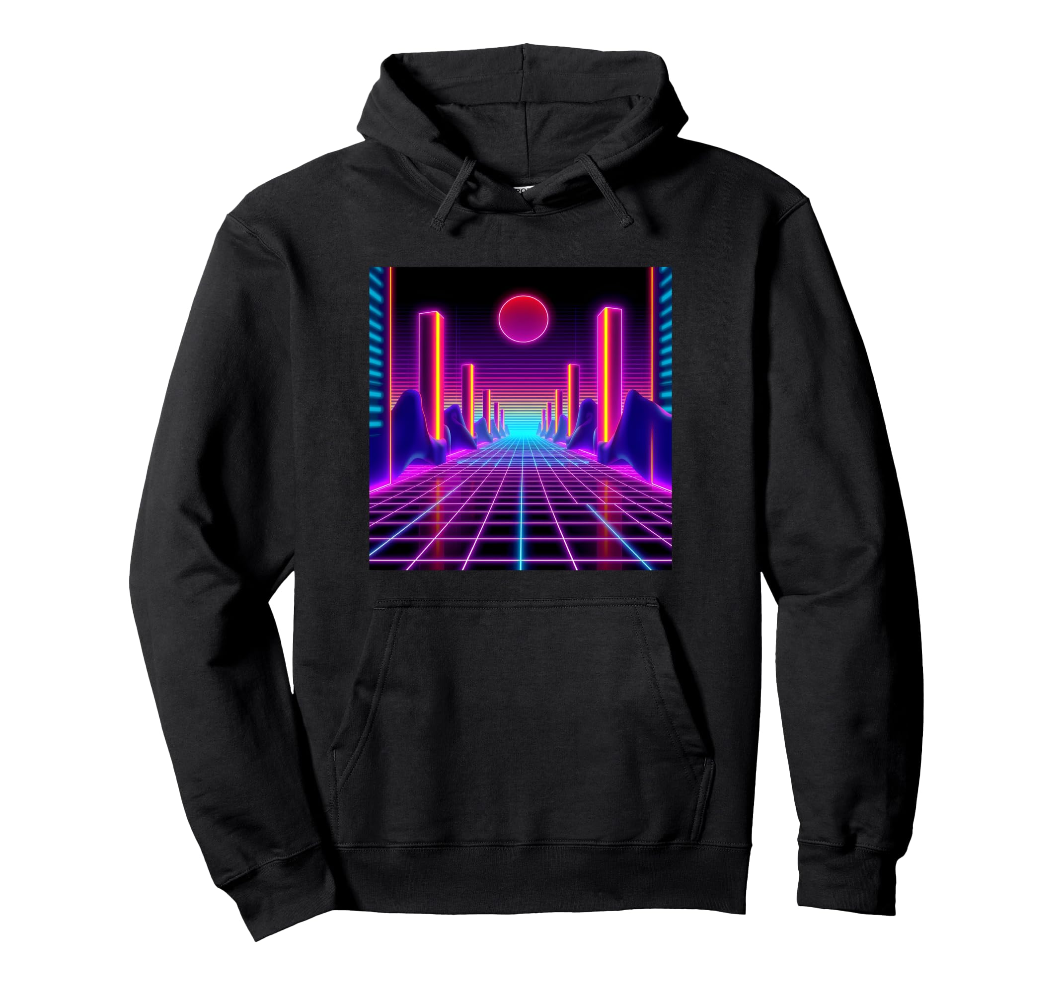 Vaporwave Retrowave Synthwave Aesthetic Hoodie - Unique Graphic for Adults - T-Shirt, Sweatshirt, Hoodie