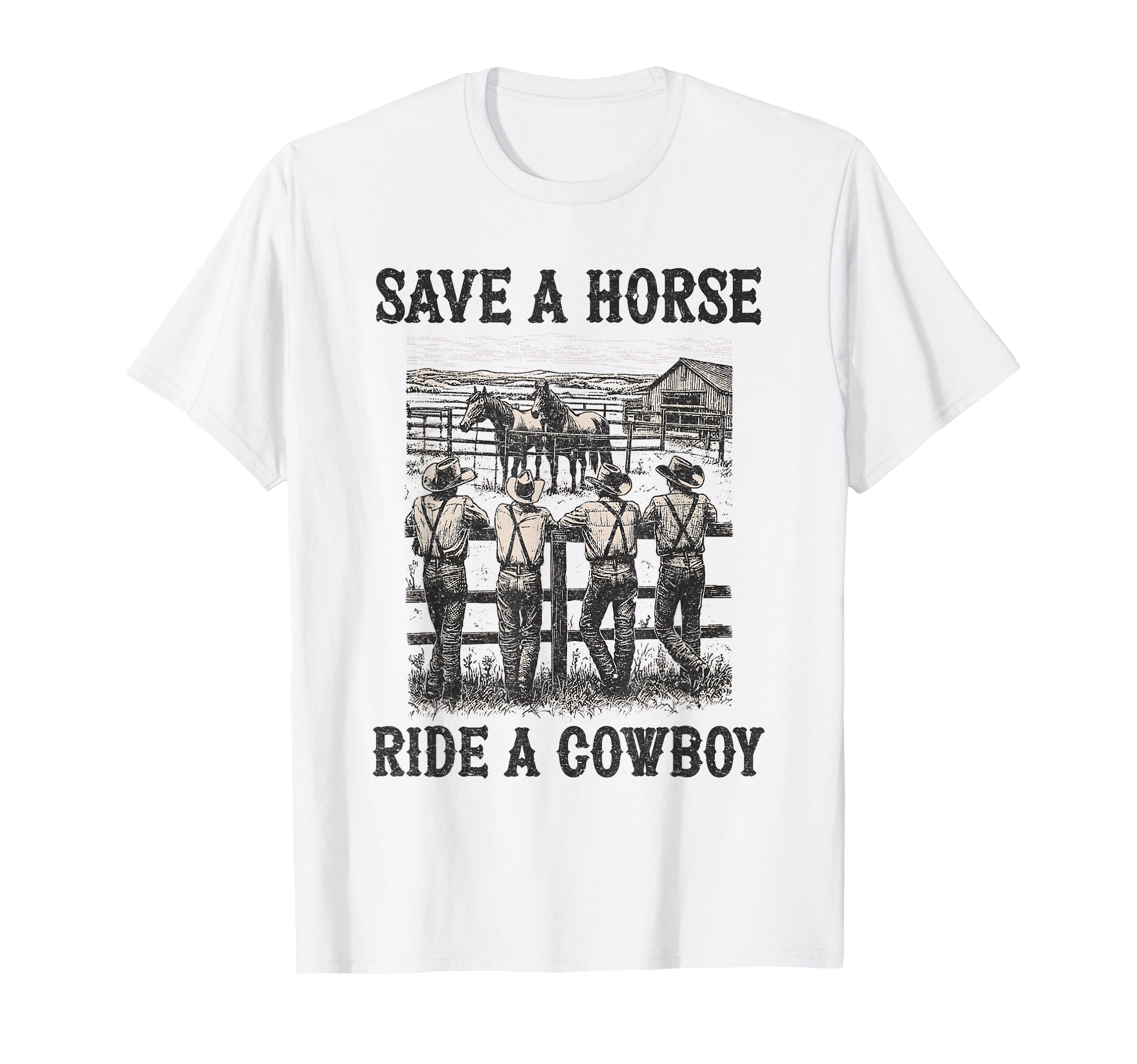 Save Horse Ride Cowboy Country T-Shirt - Aesthetic Graphic Men Women - T-Shirt, Sweatshirt, Hoodie