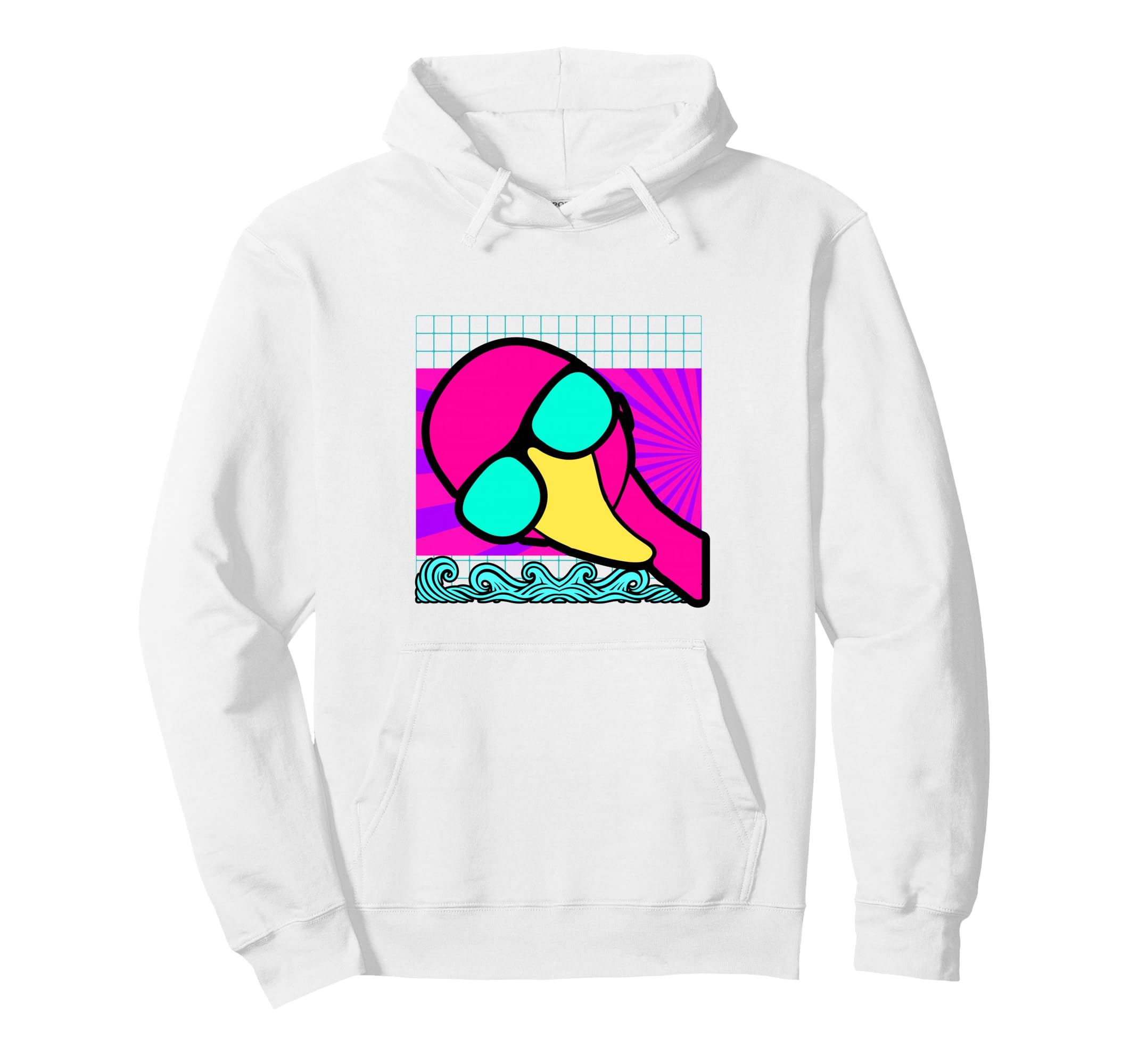 Aesthetic Vaporwave Outfits Flamingo Hoodie - Streetwear Style Unisex - T-Shirt, Sweatshirt, Hoodie