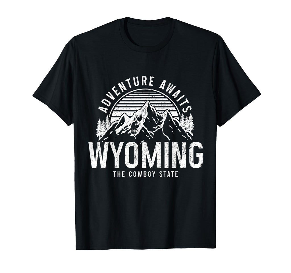 Wyoming Adventure Awaits Cowboy State T-Shirt - Trendy Graphic Men Women - T-Shirt, Sweatshirt, Hoodie