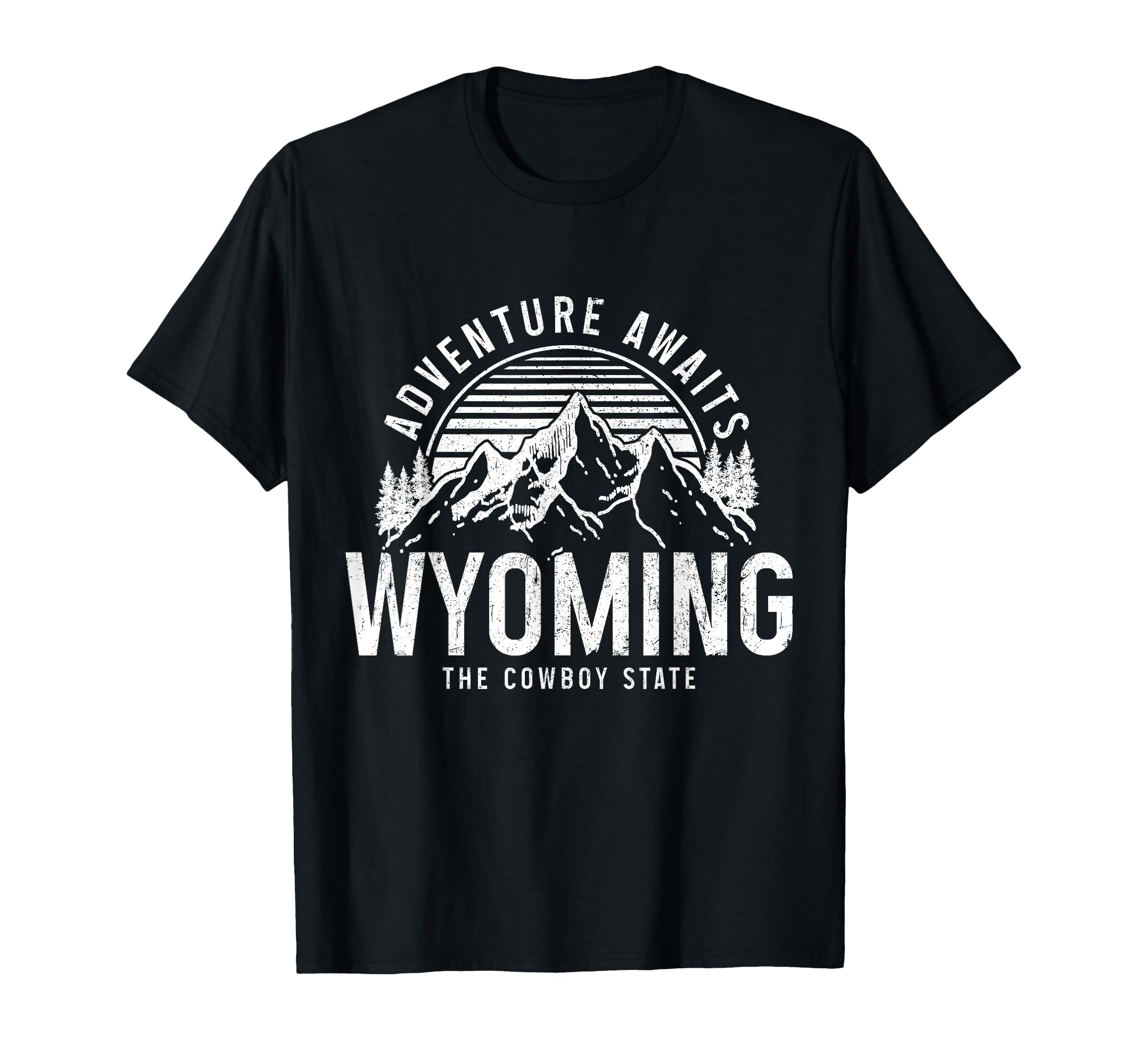 Wyoming Adventure Awaits Cowboy State T-Shirt - Trendy Graphic Men Women - T-Shirt, Sweatshirt, Hoodie