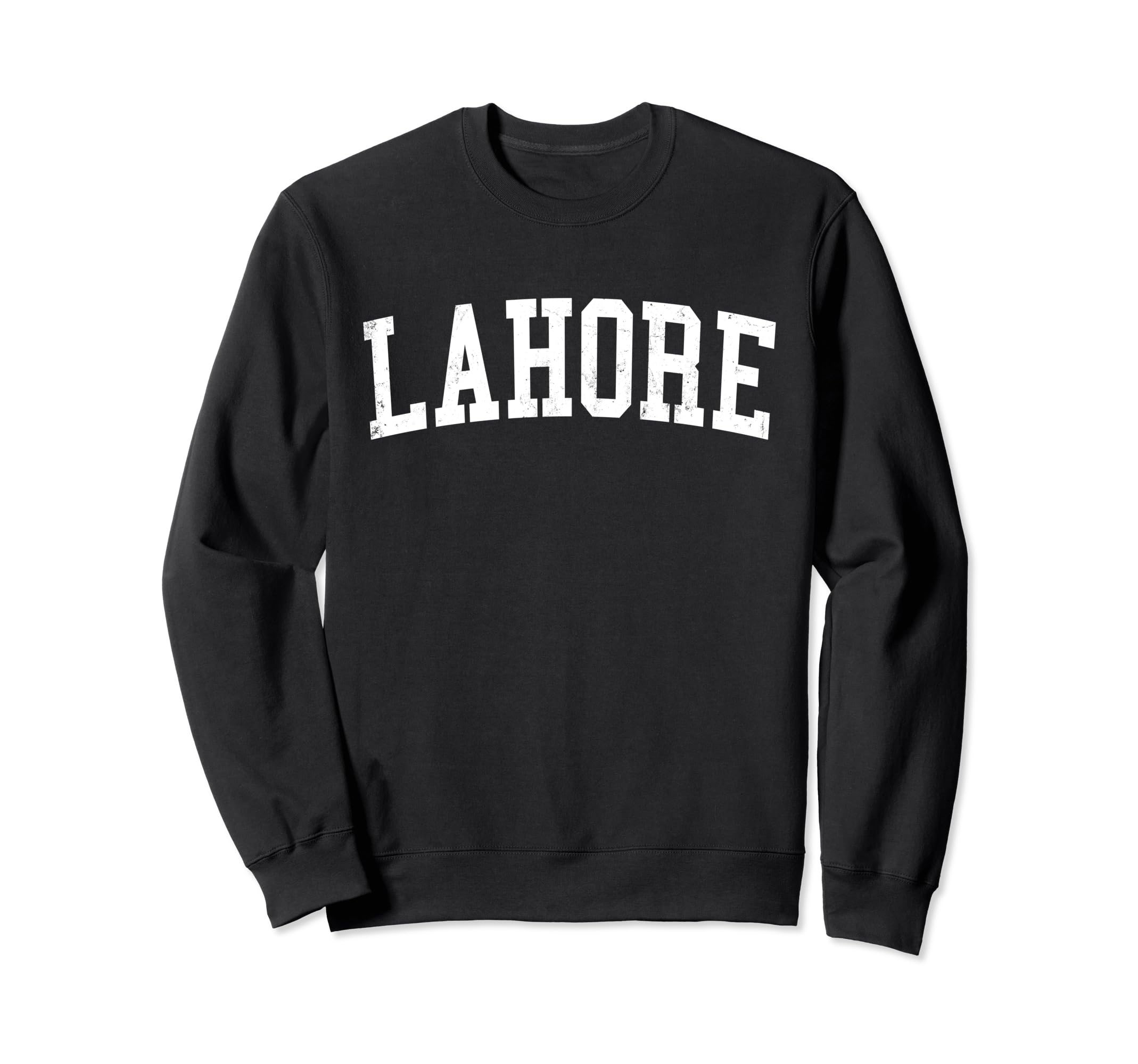 Lahore Pakistan Distressed White Sweatshirt - Casual Everyday Wear Unisex - T-Shirt, Sweatshirt, Hoodie