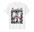 Baseball Auntie Coquette Bow Baseball T-Shirt - Graphic Print Men Women - T-Shirt, Sweatshirt, Hoodie