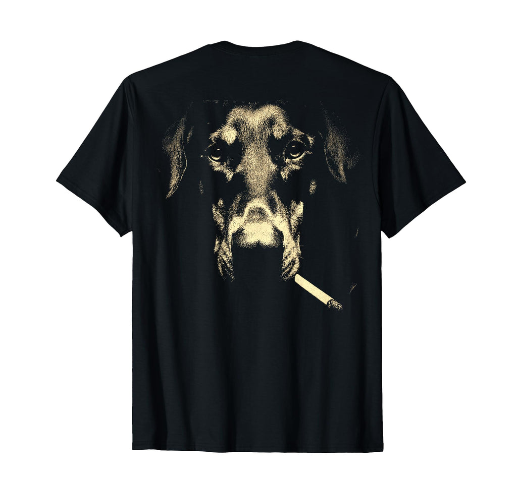 Doberman Smoking Cigarette Grunge Meme T-Shirt - Aesthetic Graphic Unisex - T-Shirt, Sweatshirt, Hoodie