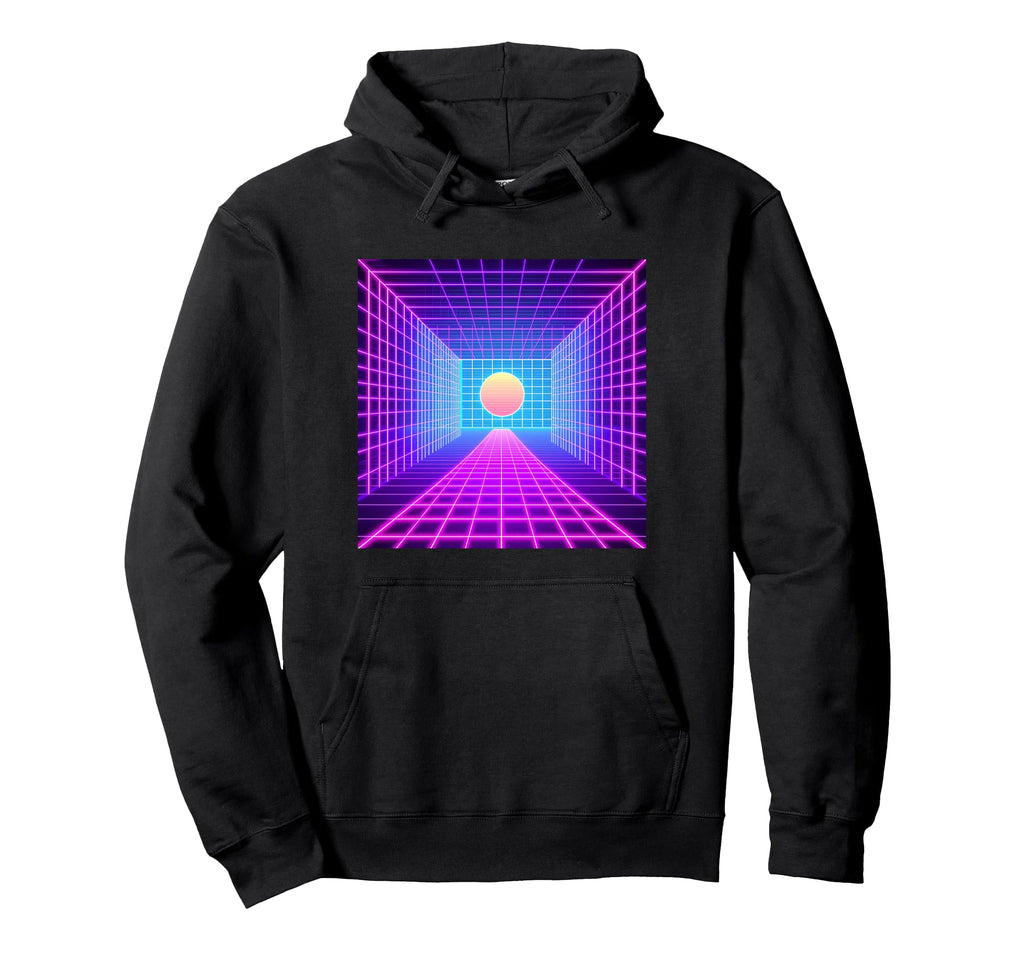 Retroverse Synthwave Aesthetic Hoodie - Fun Novelty Design for Adults - T-Shirt, Sweatshirt, Hoodie
