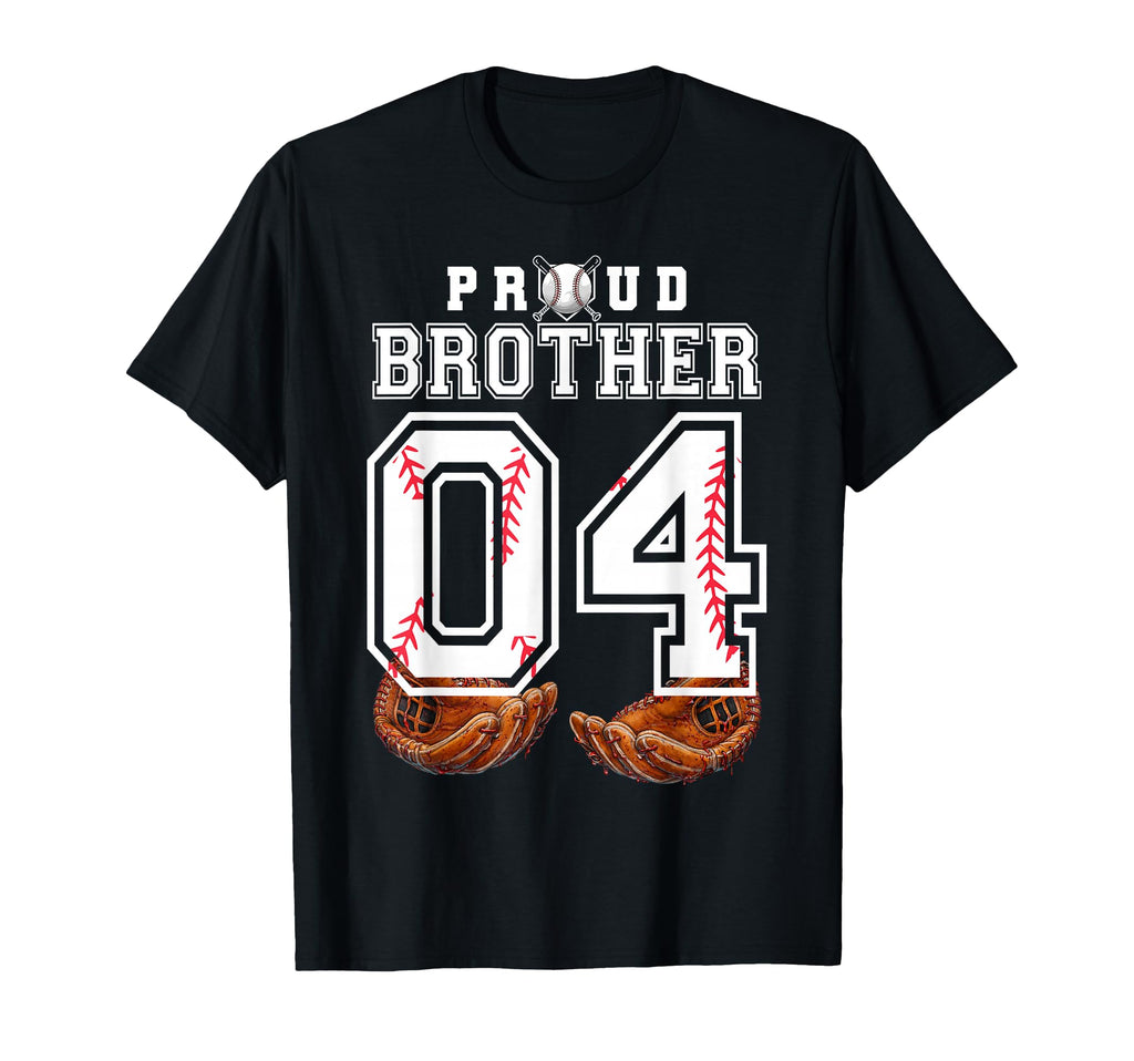 Proud Brother Baseball Player Number 4 T-Shirt - Aesthetic Graphic Unisex - T-Shirt, Sweatshirt, Hoodie