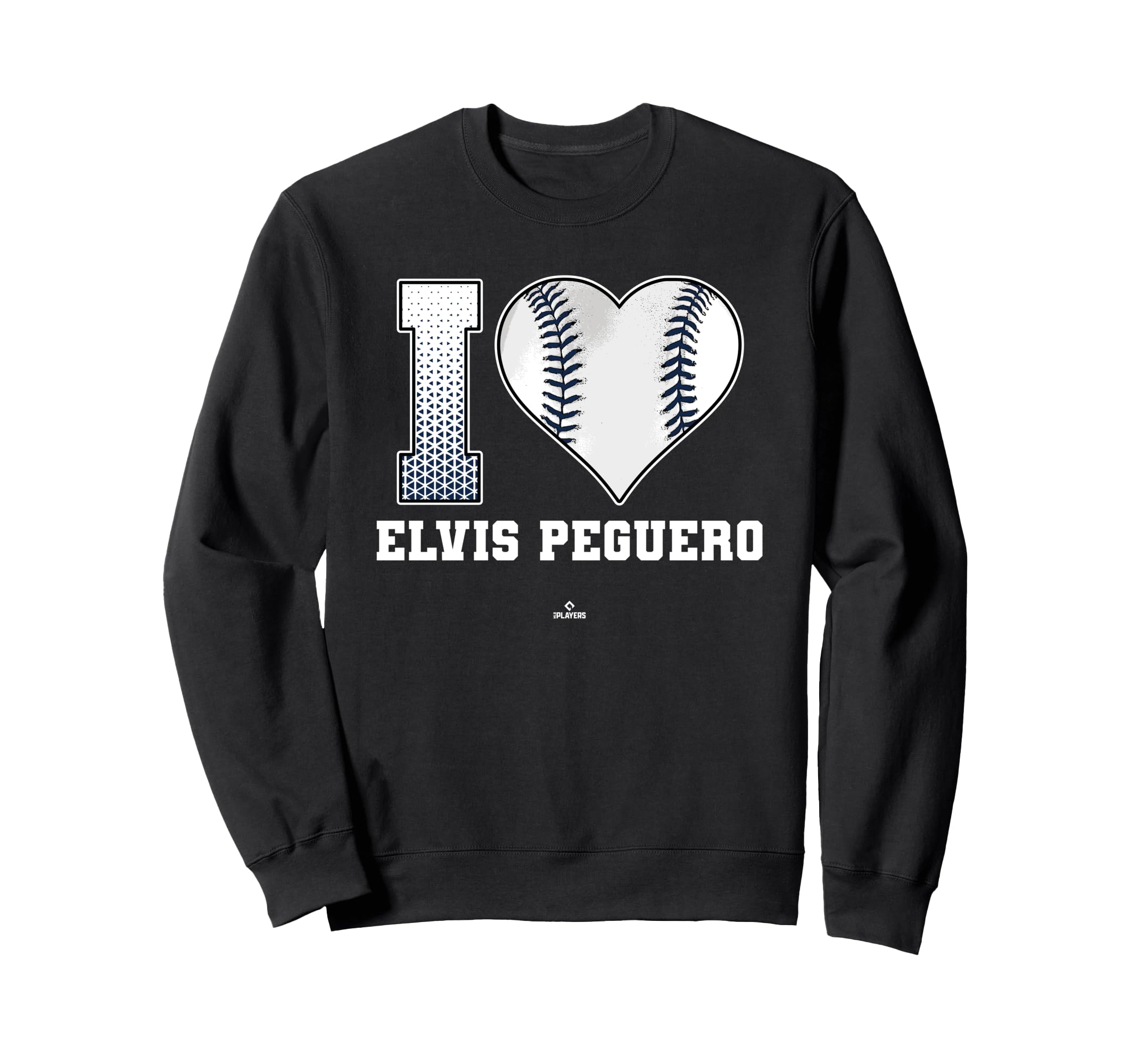 I Heart Baseball Stitch Elvis Sweatshirt - Minimalist Print for Adults - T-Shirt, Sweatshirt, Hoodie