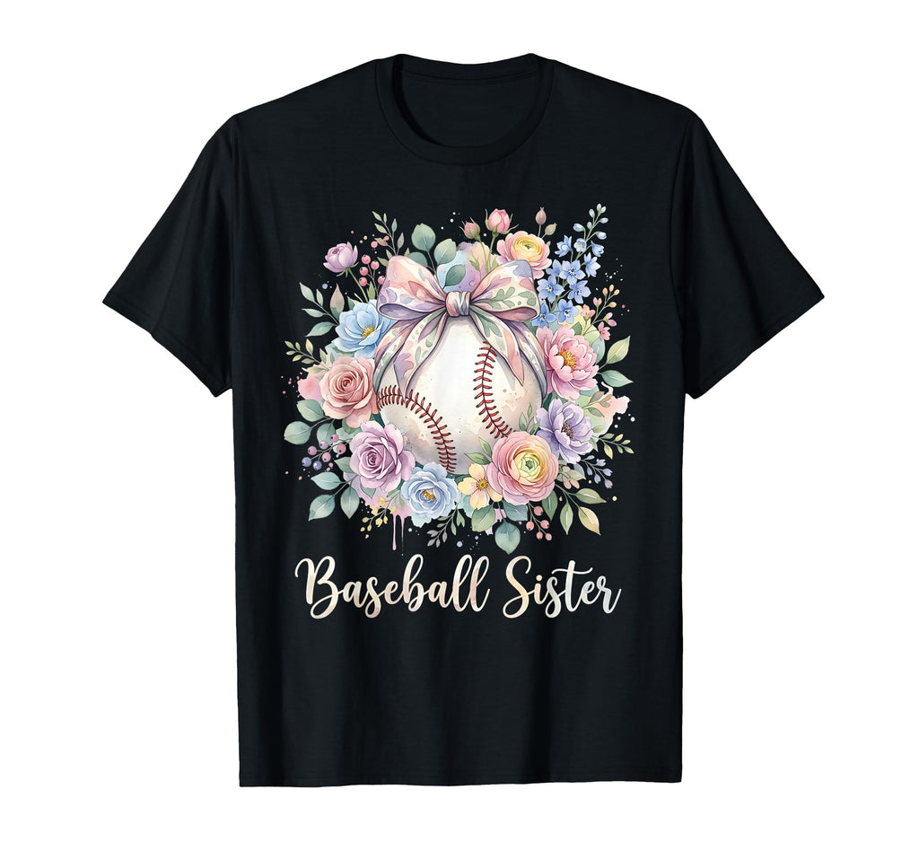 Baseball Sister Coquette Bow T-Shirt - Aesthetic Graphic Men Women - T-Shirt, Sweatshirt, Hoodie
